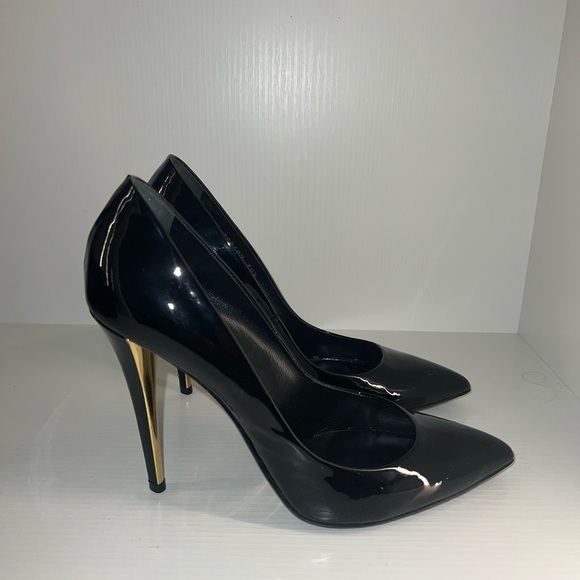 Saint Laurent Patent Leather Gold Heel - Picture 3 of 8